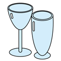 琉球ガラスのワイングラス・カクテルグラス