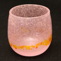 琉球ガラスの泡たる形グラス