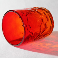琉球ガラスの赤いロックグラス
