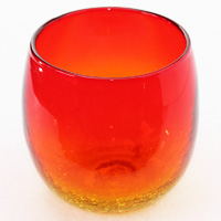 琉球ガラスの赤いたる形グラス