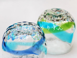 琉球ガラスのたる形グラス　ギフトセット