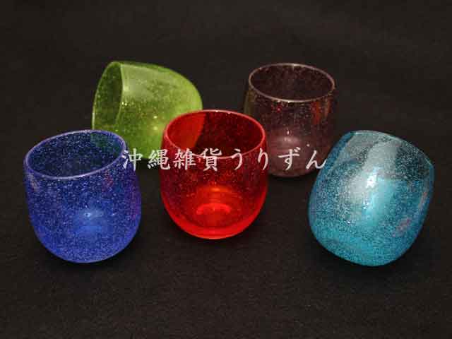 琉球ガラスの泡たる形グラス　ギフトセット
