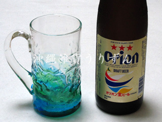 琉球ガラスのビールジョッキ